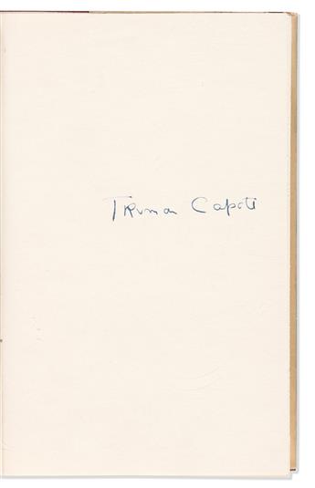 Capote, Truman (1924-1984) In Cold Blood, Signed First Edition.